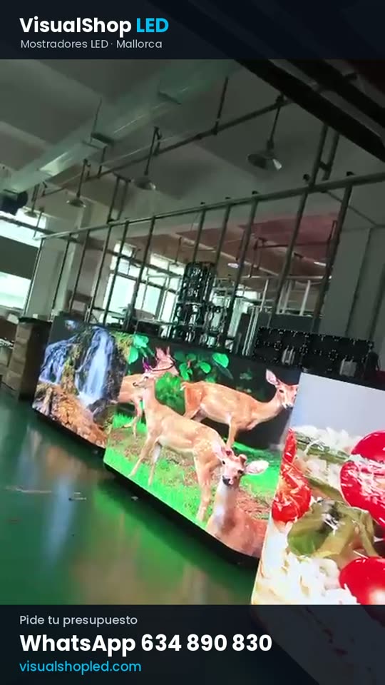 Vídeo de mostradores LED mostrando imágenes de naturaleza